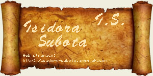 Isidora Subota vizit kartica